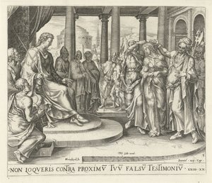 Susanna beschuldigd door de ouderlingen door Harmen Jansz Muller
