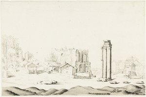 Ruïnes van de Campo Vaccino in het Forum Romanum