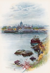 Een uitzicht op het Parlementshuis, Victoria, Brits-Columbia