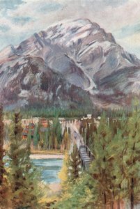 Cascade Mountain, Banff door Harold Copping