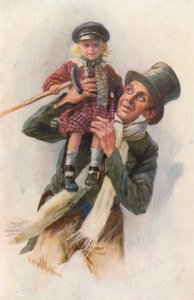 Illustratie voor A Christmas Carol door Charles Dickens door Harold Copping
