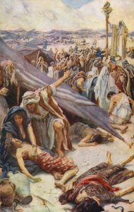 Oude Testament: Leven voor een Blik, De Koperen Slang door Harold Copping