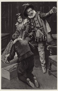 Petruchio begon opnieuw te stormen, zeggend dat de muts in een kom was gevormd door Harold Copping