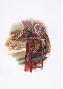 Koningin Gertrude, illustratie uit Hamlet