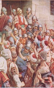 St. Paulus in Jeruzalem, illustratie uit Harold Copping Pictures: The Crown Series, ca. 1920s door Harold Copping