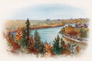 De Saskatchewan rivier bij Edmonton