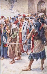 De gevangenen van Babylon, illustratie uit Pictures That Teach The Crown Series, 1920 door Harold Copping