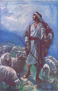 De goede herder, illustratie uit Harold Copping Pictures: The Crown Series, ca. 1920