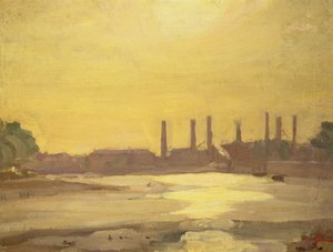 De Theems bij Chelsea door Harold Gilman