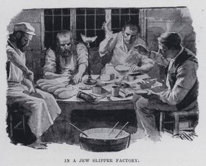 In een Joodse slipperfabriek