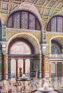 Tepidarium van de Baden van Caracalla in zijn oorspronkelijke schoonheid
