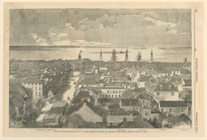 De Stad Charleston, South Carolina, Kijkend naar Zee en Tonend het Gebrande District, uit Harper