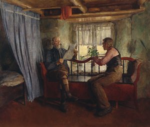 In een boerenwoonkamer door Harriet Backer