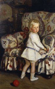 Jonge jongen in een interieur