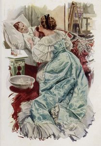 Illustratie voor When a Man Marries door Mary Roberts Rinehart door Harrison Fisher