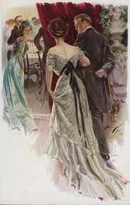 Illustratie voor When a Man Marries door Mary Roberts Rinehart door Harrison Fisher
