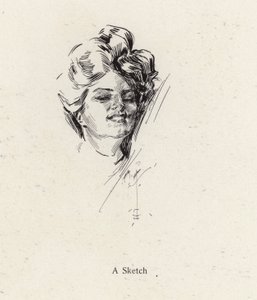 Pen schets portret van een vrouw