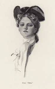 Portret van een vrouw, een personage uit Hilma door Harrison Fisher