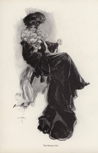 Portret van een jonge vrouw in een lange jas en jurk
