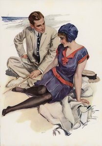 Het overlijden van het zomermeisje (kleurenlitho)