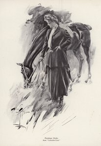 Het personage Penelope Drake uit de roman Cowardice Court, door George Barr McCutcheon door Harrison Fisher