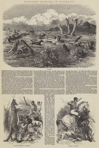 Kangoeroejacht in Australië door Harrison William Weir