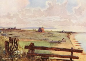 Golfbanen: Felixtowe, algemeen uitzicht op de baan door Harry (1878 1950) Rountree
