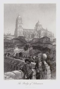 De brug van Salamanca (gravure)