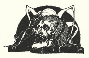 Edgar Allan Poe: Ontwerp motief door Harry Clarke