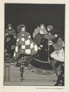 De nieuwe kleren van de keizer (detail) door Harry Clarke
