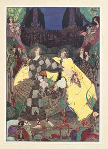 De Tuin van het Paradijs. "Nu zullen we onze dansen beginnen!" riepen de feeën. door Harry Clarke