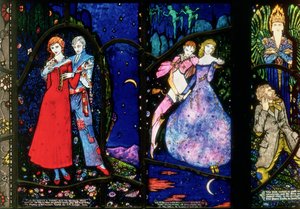 Het Genève-raam met The Playboy of the Western World door J.M. Synge, The Dreamers door Seamus O