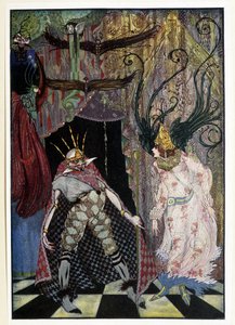 De reisgenoot: "Laat hem zijn hoofd afhakken" - in "Sprookjes" door Hans Christian Andersen, ill. door Harry Clarke door Harry Clarke