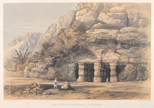 De grotten van Elephanta, exterieur door Harry Francis Darell