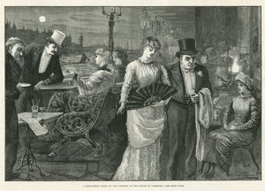 Een midzomernacht op het terras van het Lagerhuis door Harry Furniss