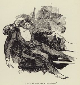 Charles Dickens uitgeput door Harry Furniss