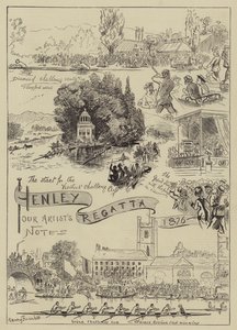 Henley Regatta, 1876 door Harry Furniss