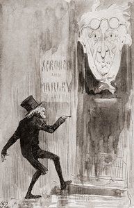 Illustratie voor A Christmas Carol uit The Christmas Books door Charles Dickens