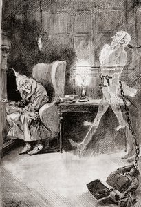 Illustratie voor A Christmas Carol uit The Christmas Books van Charles Dickens