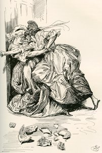 Illustratie voor de roman Een verhaal van twee steden van Charles Dickens