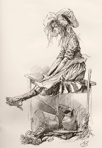 Illustratie voor The Old Curiosity Shop van Charles Dickens door Harry Furniss