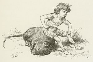 Illustratie voor Sylvie en Bruno door Lewis Carroll door Harry Furniss