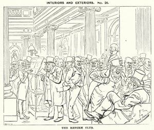 Punch cartoon: De Reform Club door Harry Furniss