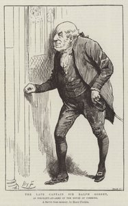 De overleden Kapitein Sir Ralph Gosset, als Serjeant-at-Arms van het Lagerhuis door Harry Furniss