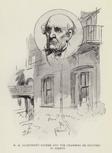 W E Gladstones vader en de kamers die hij bezette in Albany