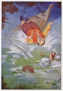 Illustratie voor Don Quichot (kleurenlitho) door Harry George Theaker