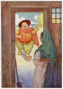 Illustratie voor Don Quichot (kleurenlitho)