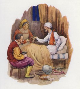 Illustratie voor Don Quichot (kleurenlitho)