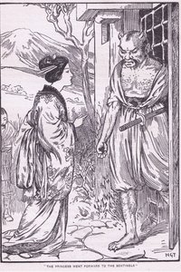 De prinses ging naar voren naar de Sentinels (litho) door Harry George Theaker