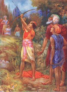 "Schreeuw dan," riep de oude man met tegenzin. Van de Avontuurlijke Broeders, illustratie uit 